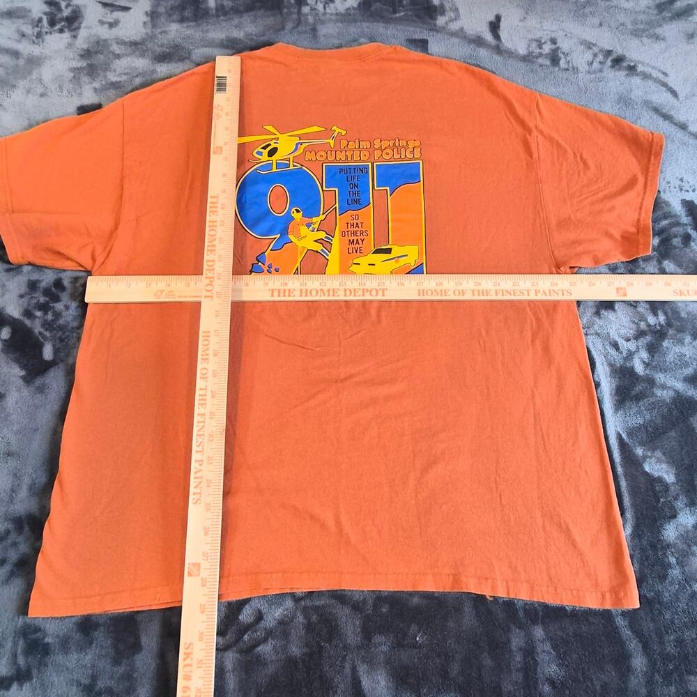 Palm Springs Mounted Police Search Rescue Tee 2XL Orange - Picture 5 of 8